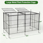 TAOMENNI Crop Cage, 45"×23"×24" Garden Cage to Keep Animals Out, Chicken Wire Cloche, Heavy-Duty Plant Protector for Raised Garden Bed, Protect Vegetables from Rabbits Squirrels