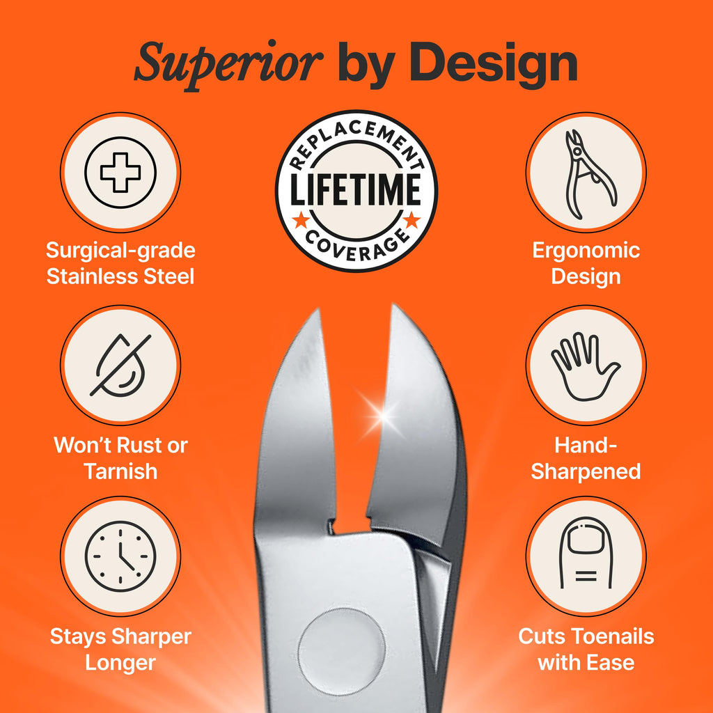 Medical Grade Toenail Clippers Podiatrist's Nippers for Thick and Ingrown Nails