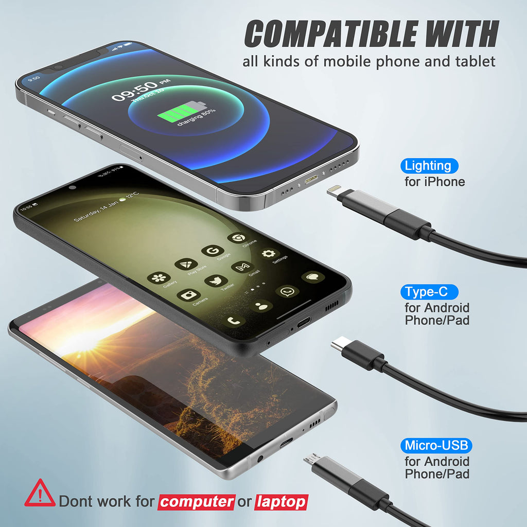 1920P Endoscope Snake Inspection Camera, Lightswim Type C Borescope, Scope Camera with 8 LED Lights for Android and iOS Smartphone, iPhone, iPad, Samsung (16.5 FT/5M)