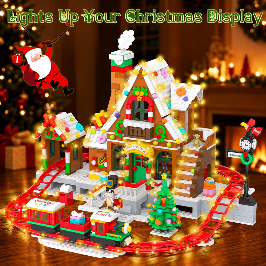 Advent Calendar 2026 Christmas Train House Building Blocks for Kids Adults