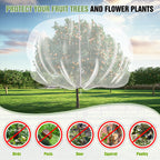 10 X 10FT Large Fruit Tree Netting, Tree Nets for Fruit Trees with Zipper and Drawstring, Insect Netting Barrier for Garden Blueberry Bushes Cherry Peach Apple Protection from Squirrels Birds Pests