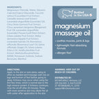 Magnesium Massage Oil for Sore Muscles, Feet, Joints and Leg Cramps, Helps with Sleeping and Post-Workout Recovery, for Sensitive Skin, 8 fl oz by M3