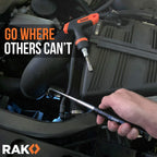 RAK Magnetic Pickup Tool Gifts for Men - Telescoping Magnet with LED Flashlight and 22 Inches Extendable Neck, Cool Gadgets Mechanic Tool, Holiday Gifts for Men, Dad, Husband, Grandpa, Handyman