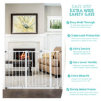 Regalo Safety 29"-49" Extra Wide Baby Gate, Bottom of Stairs & Doorways