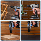 Power Drill Cordless: DEKO PRO Cordless Drill 20V Electric Power Drill Set Tool for Women Drills with Battery and Charger 20 Volt Drills Driver Kit Blue