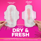 Always Radiant Feminine Pads for Women, Flexfoam Pads with Wings, Size 2, Heavy Absorbency, Lightly Scented, 78 Count (3 Packs of 26)