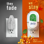 Febreze Odor-Fighting Plug in Air Freshener, Scented Oil Refill, Crisp Fall Breeze Scent, 4 Refills