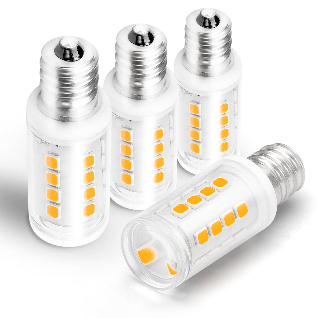 Hylroe E12 LED Night Light Bulb 25W-40W Replacement AC120V 2W 2700K Warm White Candelabra Base E12 C7 for Himalayan Salt Lamp Dryer Refrigerators Decoration Christmas Lighting Bulb, 300lm, 4 Pack