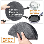 Imncya Plate Separators Storage, Set Of 60 And 3 Different Size, Thick and Premium Soft Felt Plate Dividers For China, Dish, Coffee Saucers Protecting and Stacking - Grey