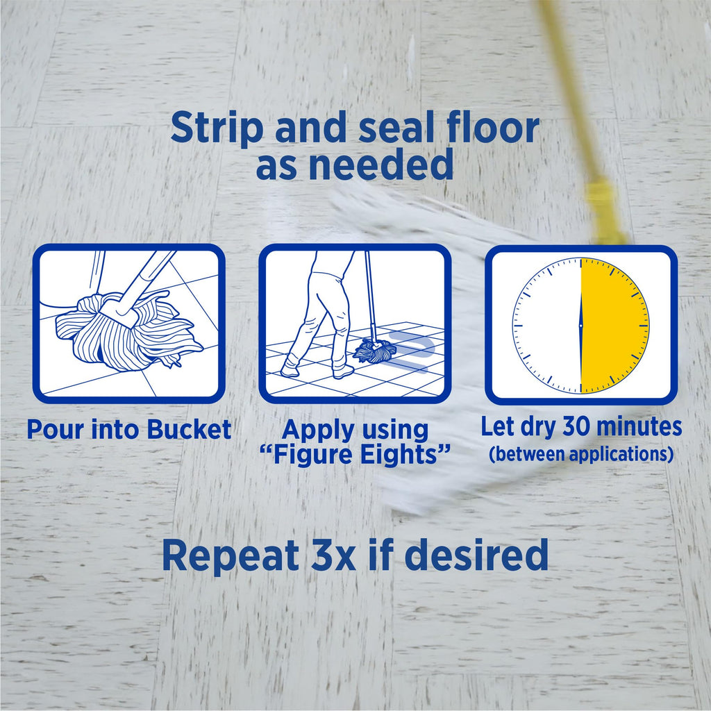 Zep High Traffic Floor Polish - 1 Gal (Case of 2) ECZUHTFF1282- Scuff-Resistant Durable Finish for Vinyl, Concrete, Rubber, Tile, and Terrazzo Floors