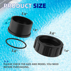 Black 520595 Union Replacement Kit Compatible with Pentair IntelliChlor&Ichlor Salt Chlorinator, Salt Cell Union Connector Kit for IC20 IC40 IC60 IC80 Pool/Spa Sanitizer and Automation Control Systems