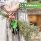 DEX FIT Premium Nylon Nitrile Work Gloves FN320, 3 Pairs, 3D-Comfort Stretchy Fit, Firm Grip, Thin & Lightweight, Durable, Breathable & Cool, Machine Washable; Forest Green 8 (M)