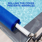 16' x 36' Rectangular Solar Cover for Inground and Above Ground Pools, 12 Mil - Premium Heavy Duty Solar Blanket for Above Ground Pool, Blue - Made in USA