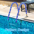 Junkin 4 Feet Pool Handrail Cover Tropical Flamingo Hook and Loop Inground Swimming Pools Hand Rail Ladder Handles Cover Safety Anti-Slip Cool Touch Heat Resistant Rail Grip Handles Sleeve Blue Grip