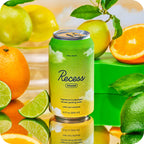 Recess Mood Lime Citrus Functional Sparkling Water, Magnesium & Adaptogen Infused Sparkling Water, 12 Fluid Ounce (Pack of 12)