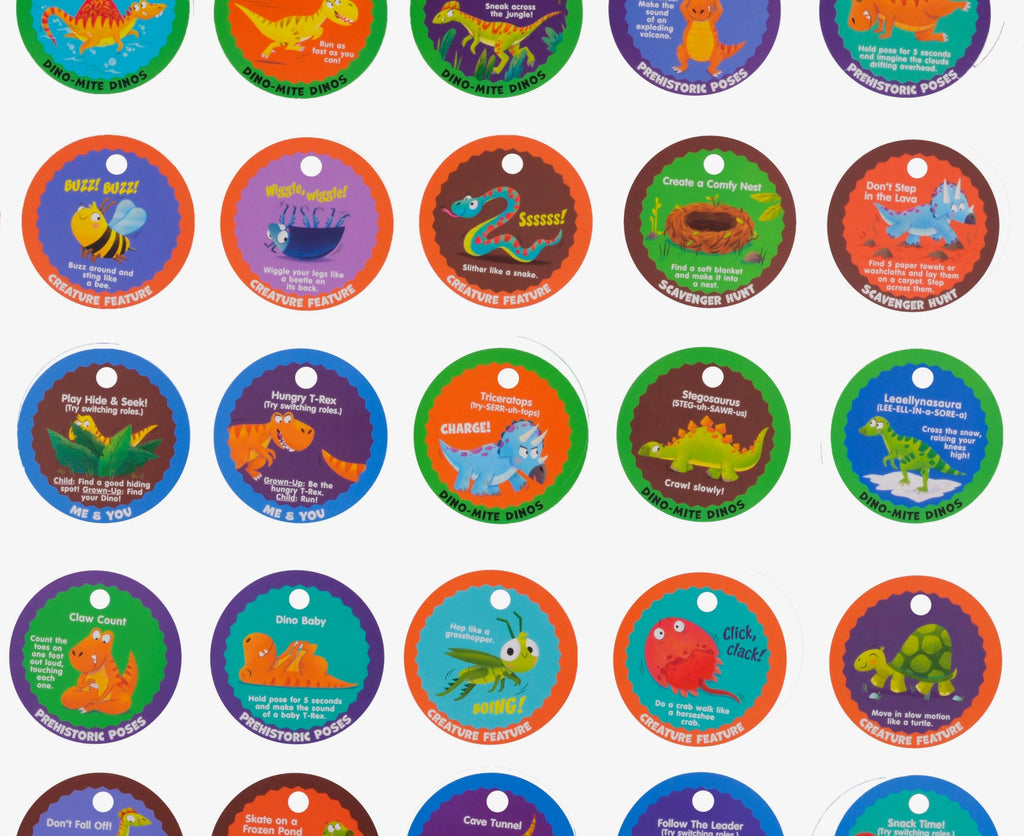 MOLLYBEE KIDS Dino Stomp and Roar, Toddler and Preschool Dinosaur Activity Cards, Gifts for 3, 4 Year Olds, Toddler Activities