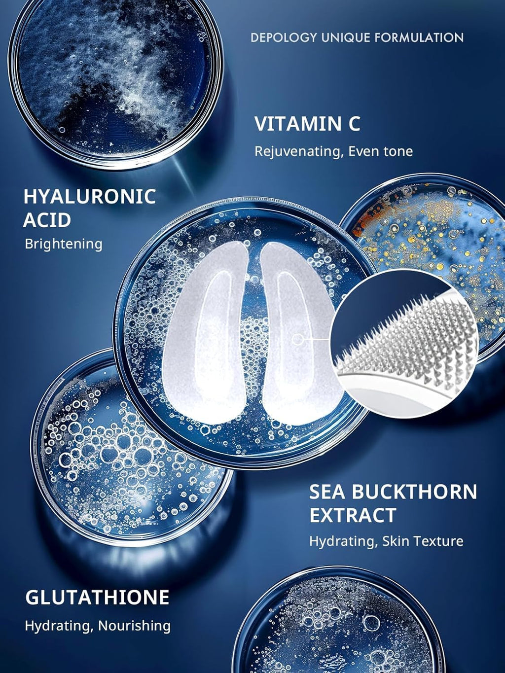 depology Deepcare+ Serum-Infused Micro Dart Patche | 12 Pairs Eye Mask | Under Eye Patches for Wrinkles | Hydrating Eye Mask with Peptides