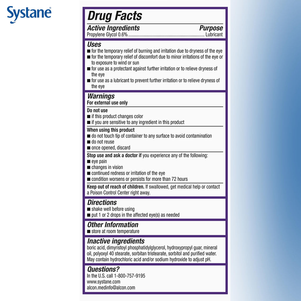 Systane Complete Preservative Free Dry Eye Drops, 30 Ct Single Use Vials, Contains Propylene Glycol 0.6%, Unit-Dose Lubricating Eye Drops for Irritation & Dryness, Hydrating & Soothing