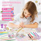 OIHEW 2-PC DIY Journal Kit for Girls Age 8-14, DIY Journal Set for Teen Girl,Christmas|Birthday Gift for 8 9 10 11 12 13 14 Year Old Girl Ideas, Stationery|Scrapbook|Diary Art Crafts Supplies Toy Set