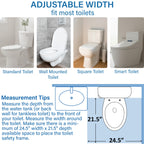 Vaunn Medical Deluxe Adjustable and Foldable Toilet Safety Frame, Bathroom Handrail Assist Grab Bar Handle (Gray, Adjustable Width and Height)