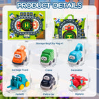 6PCS Big Truck Toy Set with Playmat