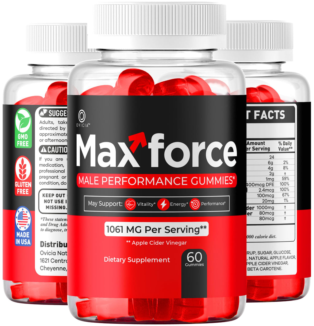 (2 Pack) Max Force Gummies - Official Max Force Gummys with All Natural Ingredients, Advanced MaxForce Maximum Strength Formula for Wellness & Overall Health Support, 120 Gummies for 2 Months