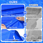 Gonioa 11 x 7.8 FT Pool Pad Tarp for Under Pool Liner Pad Under Pool Mat for Above Ground Pools, Thickened Pools Tarp Pools Ground Pads to Prevent Puncture and Extend Liner Life