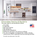 Theochem In-Cide EPA Registered Disinfectant Spray - Kills 99.9% of Germs, Mold, Mildew and MRSA - Multi-Surface Cleaner for Home, School & Hospital - Fresh Scent - 32 oz (2 Pack)