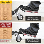 HOLKIE Retractable Casters Heavy Duty Casters with Lifting and Lowering Function Maximum Load of 900 lbs (4 casters) for Workbenches or Other Equipment