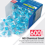 AZEN 600 Pairs Ear Plugs, NRR 32dB Soft Foam Ear Plugs for Sleeping Noise Cancelling, Earplugs for Concerts Shooting Swimming Noise Reduction,Individually Wrapped (Lake Blue)