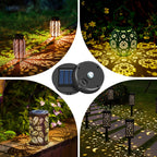 ELUTENG Solar Light Replacement Top 4 Pack (Top Size 3.15 inch, Bottom Size 2.83 inch) LED Solar Lantern Light Lids Outdoor Waterproof Replacement Solar Light Tops Warm White LED