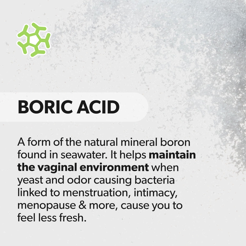 AZO® Boric Acid Vaginal Suppositories for Women, Helps Support Odor Control with Clinically Studied Boric Acid, Non-GMO, 30 Count