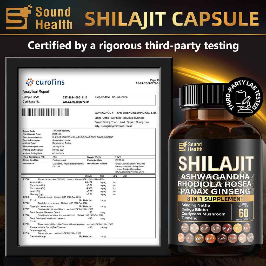 Irish Sea Moss & Shilajit Bundle for Natural Energy, Sleep Support & Hair Growth, Made with Black Seed Oil, Ashwagandha, Ginger, Rhodiola Rosea, Vitamins C & D, for Man & Women, All-in-1 Supplement