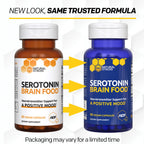 Serotonin Brain Food - 1250mg L-Tryptophan & 400mg Rhodiola Rosea Supplement - Mood Support Supplement for Stress Relief - Neurotransmitter Support with Magnesium Glycinate & Zinc - 60 Capsules