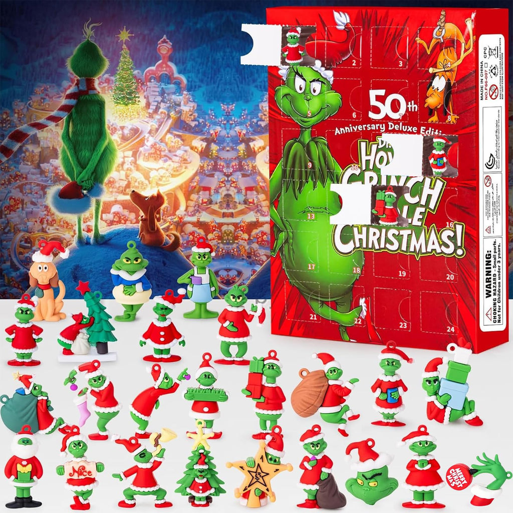 Christmas Advent Calendar 2026,Christmas Vacation Countdown Calendars,Christmas Tree Ornaments Stocking Stuffers Gifts with 24 pcs Collectible Doll Figures for Kids and Adults