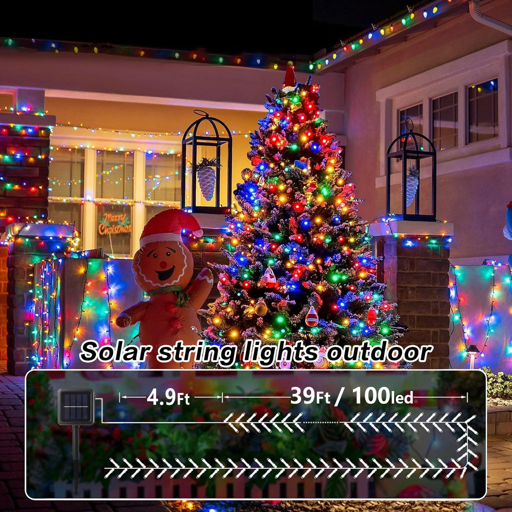SyouHome Solar String Lights Outdoor, 6 Pack 600 LED Solar Christmas Lights
