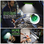 JINLITE Magnetic Work Light - 3000LM Rechargeable LED Work Light Bar, 5200mAh Under Hood Mechanic Light for Garage, Workshop, Vehicle Inspection (1 Pack Green)