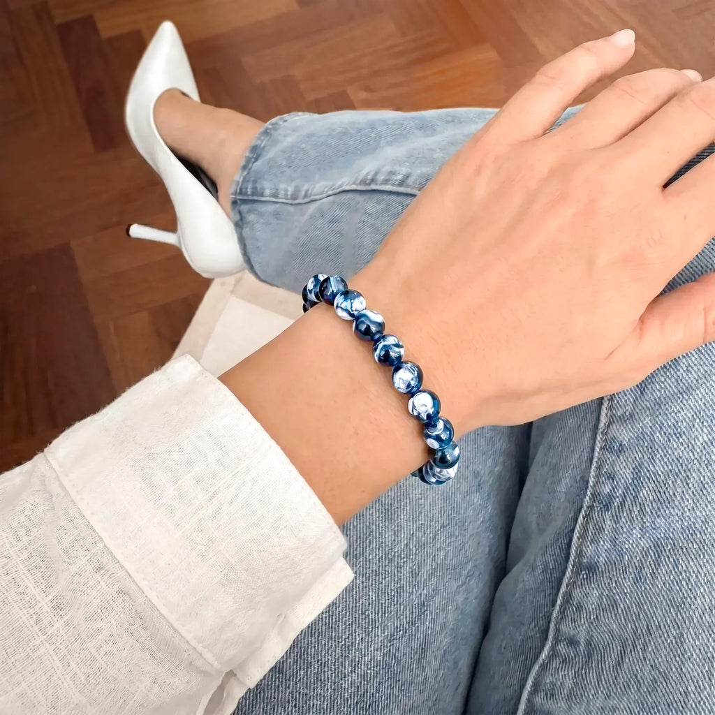 Conscious Items Exotic Orca Agate Deep Healing Bracelet for Women & Men