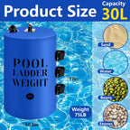 moonoom 2Pcs 30L/75LB Pool Step Weights, 500D PVC Waterproof Swimming Pool Sand Bags with Heavy-Duty Nylon and Handle, Universal Pool Step Anchor Bag for Above Ground and in-Ground Stairs