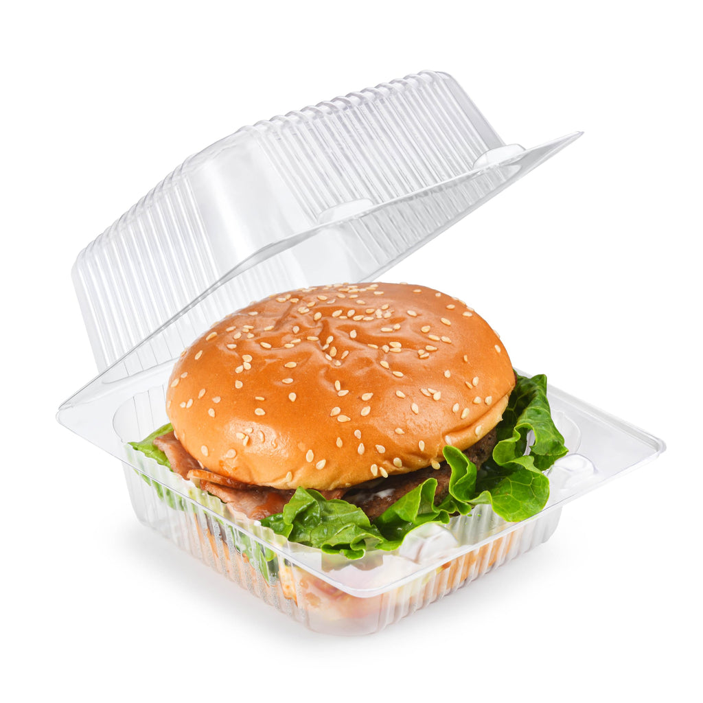 DJKYT 300 Pcs Heavy Duty Plastic Clear Clamshell Food Containers with Lids