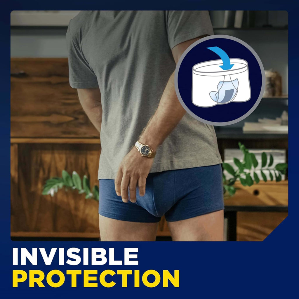Tena Men Light Incontinence Protective Shield for Men, Bladder Control, Discrete, Light Absorbency, 58 Count