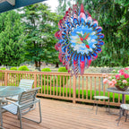 Eiryhope Hummingbird Animated Wind Spinner - 12In 3D Kinetic Hanging Sculpture, Creates Flying Hummingbird Animation Effect | Outdoor Garden Yard Decor, Unique Gift for Mom/Dad/Women/Men & Christmas