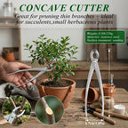 Bonsai Tools Set 3-Piece – Knob Cutter, Concave Cutter & Scissors for Trim