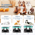 Dog Playpen,Pet Playpen,Foldable Dog Cat Playpens,Portable Exercise Kennel Tent Crate,Water-Resistant Breathable Shade Cover, Indoor Outdoor Travel Camping Use for Small Animals with Carrying Case(M)