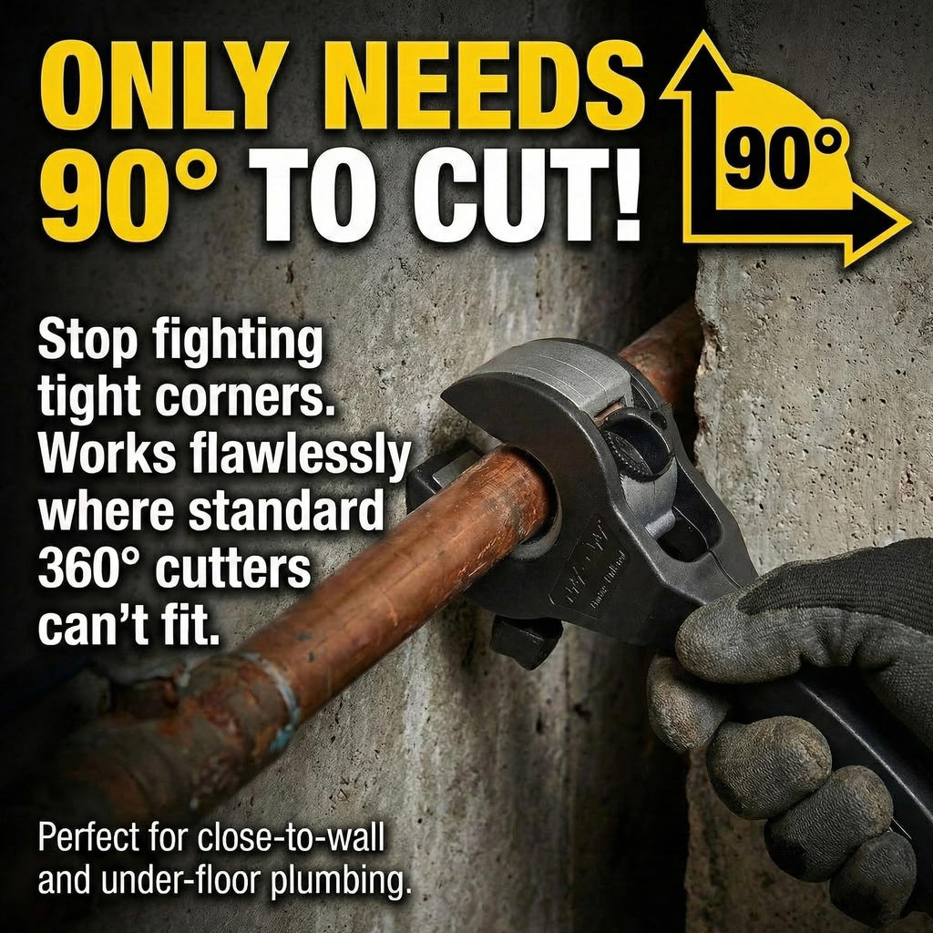 HalfofLife Ratcheting Pipe Cutter, 2 in 1 Close Quarters Tube Compact Cutter, Ratcheting Pipe Cutter Tool for Cutting Copper and Metal Pipes, Pvc, Ppr, Plastic Hoses (5/16" To 1 1/8")