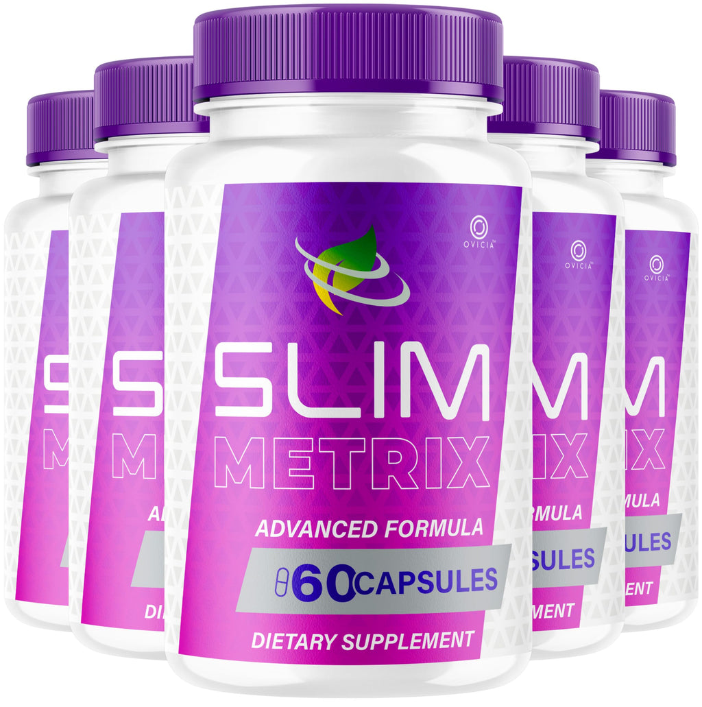 (5 Pack) Slim Metrix Pills - Official Slim Metrix Advanced Formula with All Natural Ingredients, SlimMetrix Advanced Capsules for Wellness & Overall Health Support, 300 Capsules for 5 Months