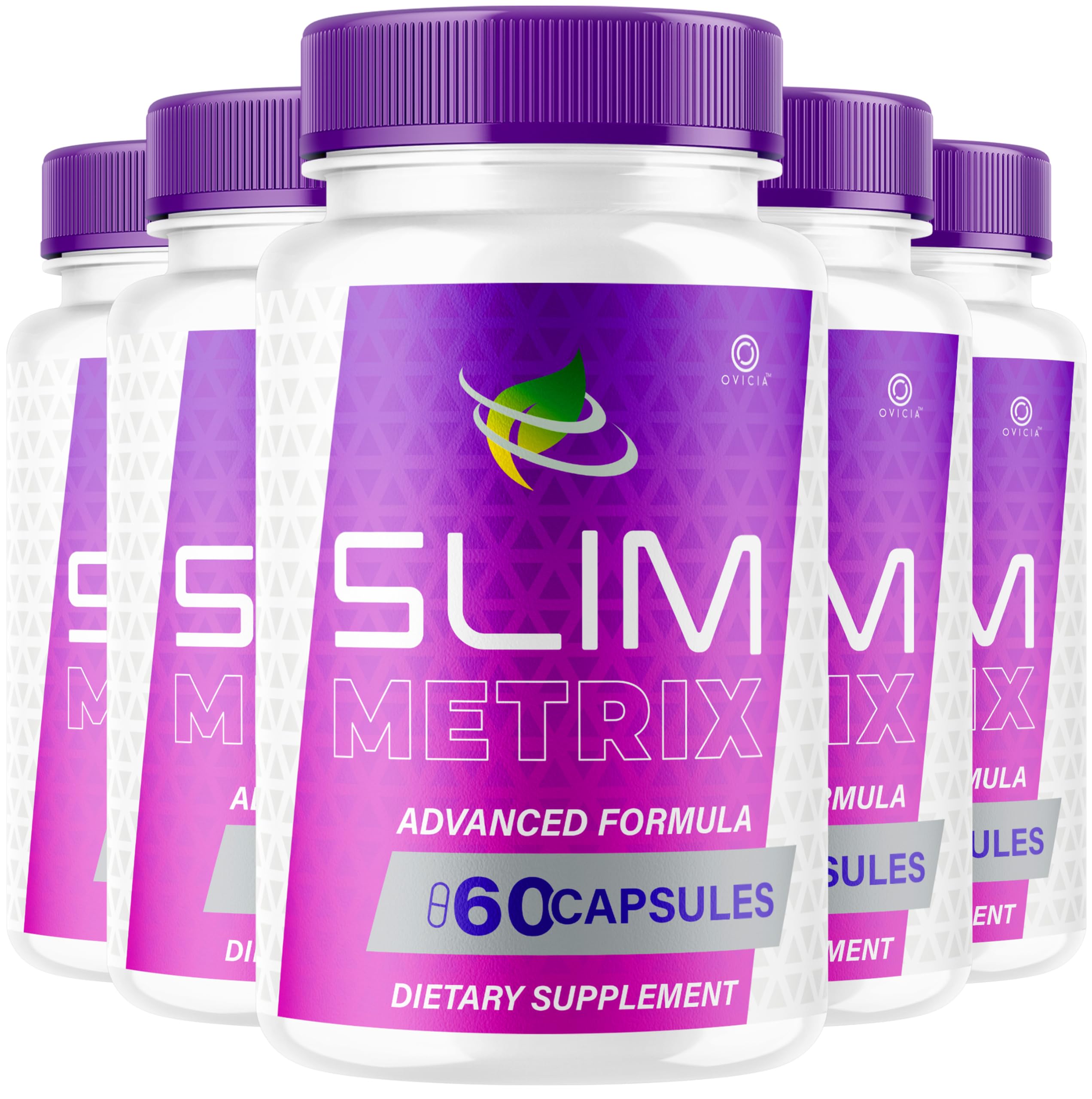 (5 Pack) Slim Metrix Pills - Official Slim Metrix Advanced Formula with All Natural Ingredients, SlimMetrix Advanced Capsules for Wellness & Overall Health Support, 300 Capsules for 5 Months