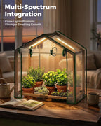 Bamworld Mini Greenhouse Indoor Desktop with Grow Lights