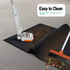 MaxMat Durable Rubber Door Mat - Heavy Duty, Indoor/Outdoor, Easy Clean, Waterproof, Low-Profile Mat for Entry, Patio, Garage - Stylish (Charcoal, 5' x 3' (Mud Trapper))