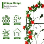 86.5" x 19.7" Metal Garden Trellis Outdoor for Climbing Plants, Black